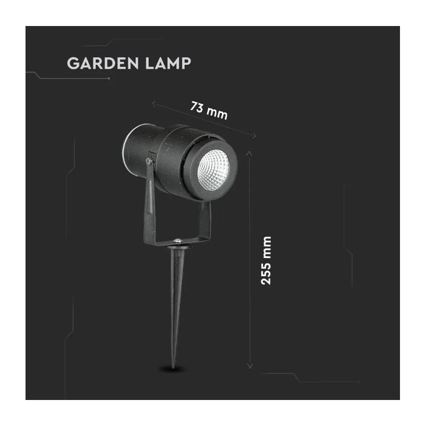 LED Venkovní lampa LED/12W/230V 3000K černá IP65