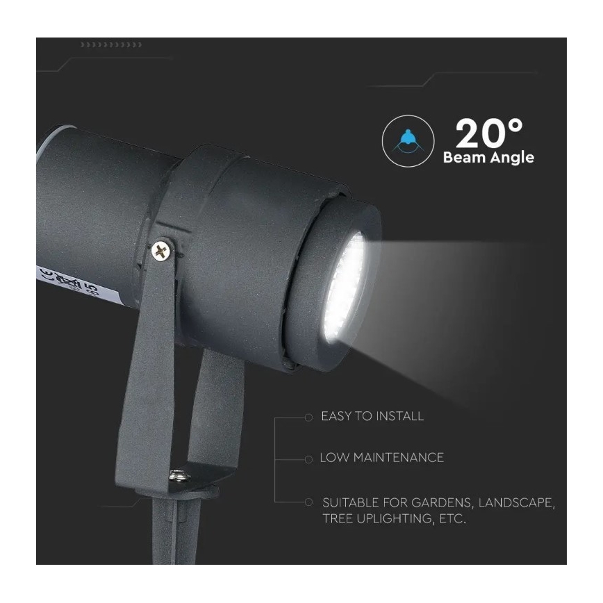LED Venkovní lampa LED/12W/230V 4000K antracit IP65