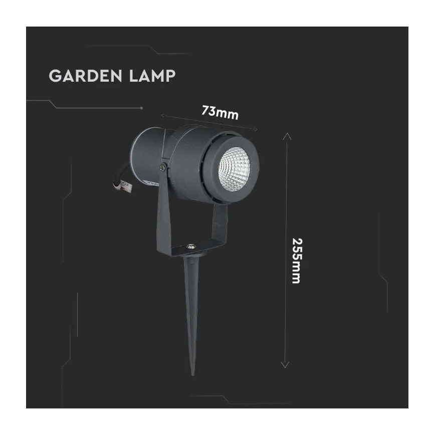 LED Venkovní lampa LED/12W/230V 4000K antracit IP65