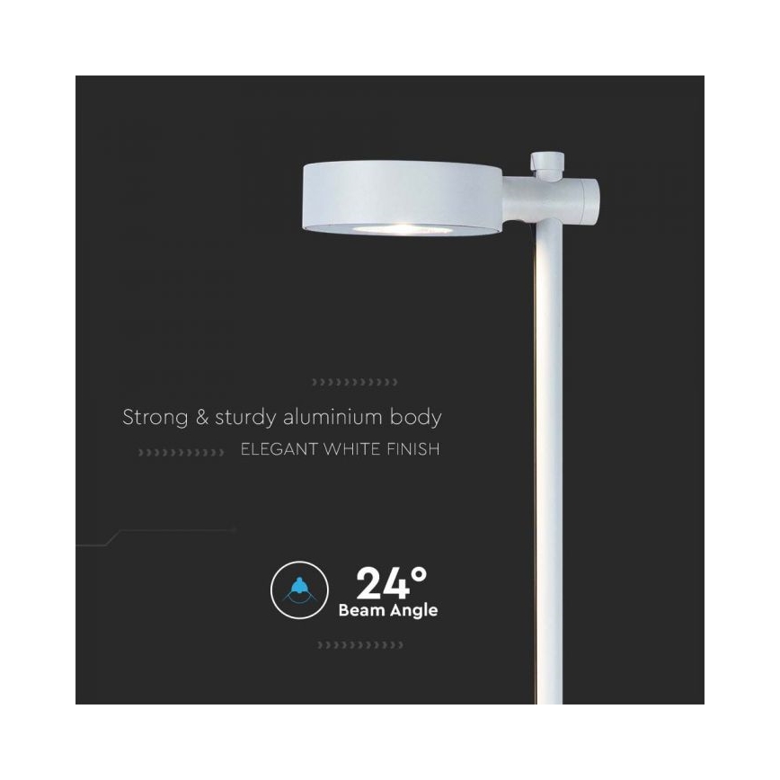 LED Venkovní lampa LED/7W/230V 3000K IP65 bílá 102 cm