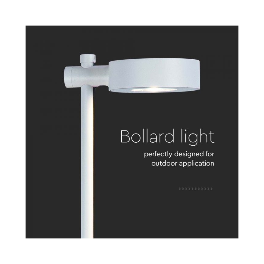 LED Venkovní lampa LED/7W/230V 3000K IP65 bílá 102 cm