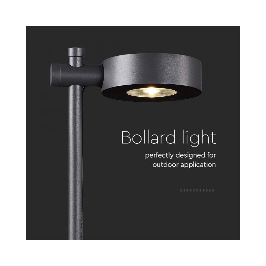 LED Venkovní lampa LED/7W/230V 3000K IP65 černá 102 cm