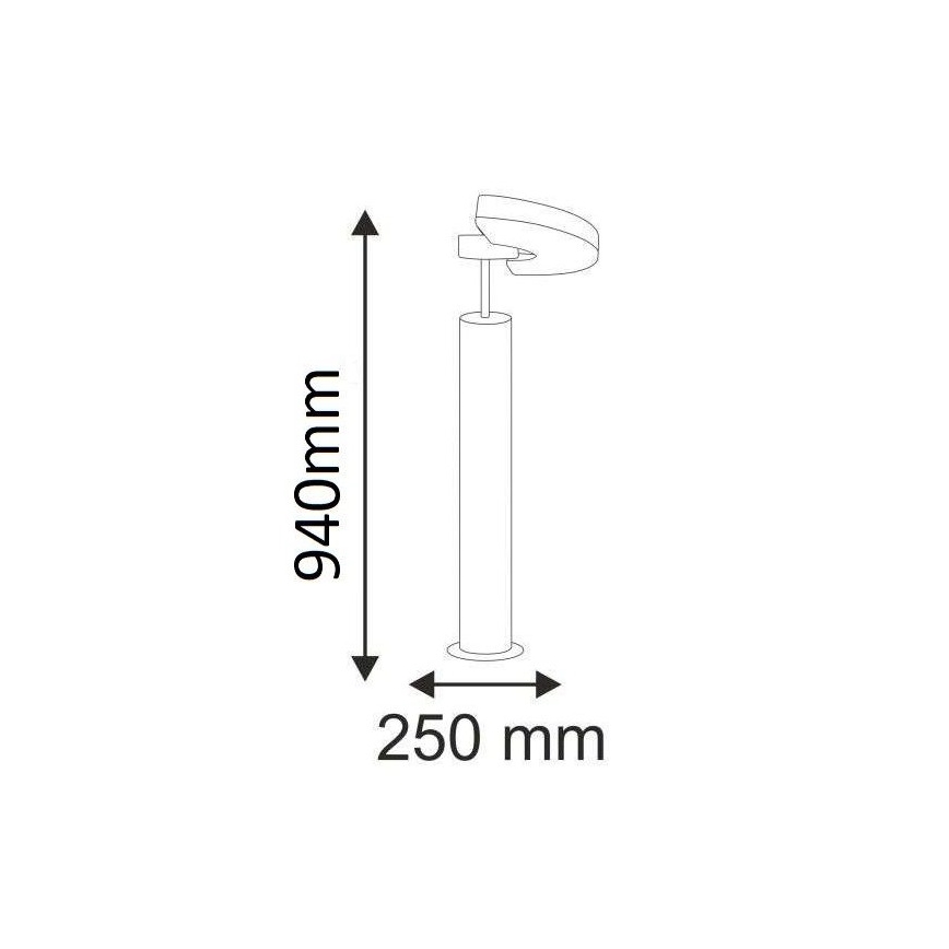 LED Venkovní lampa MODENA 1xLED/3,6W/230V IP54 94 cm