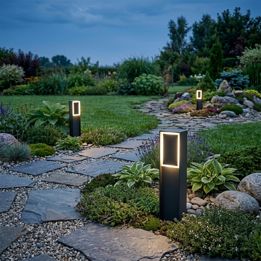 LED Venkovní lampa MODO LED/4,8W/230V 4000K IP44 30 cm černá