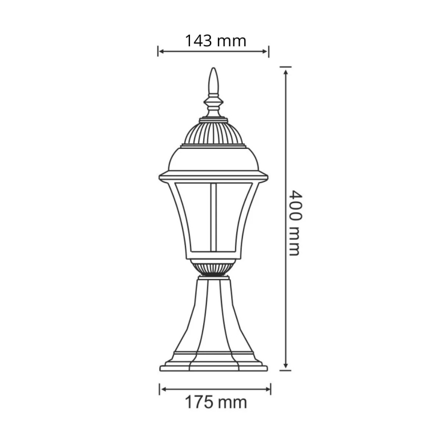 LED Venkovní lampa PARIS 2 1xE27/4,9W/230V