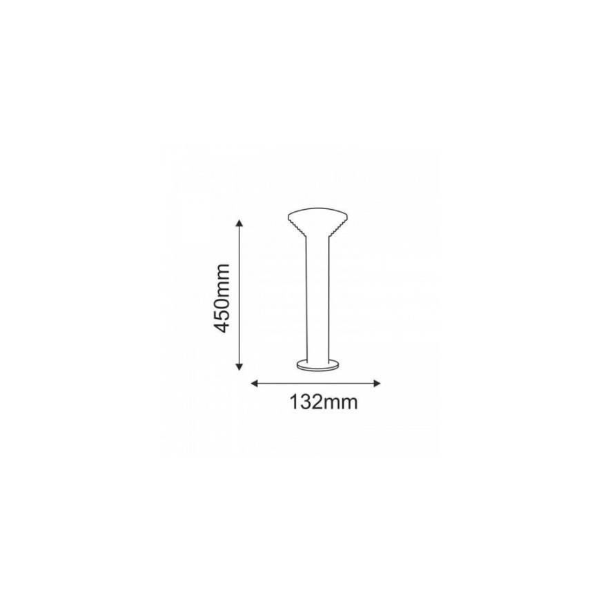 LED Venkovní lampa PIRAMIDA 1xLED/6,5W/230V IP44 45 cm