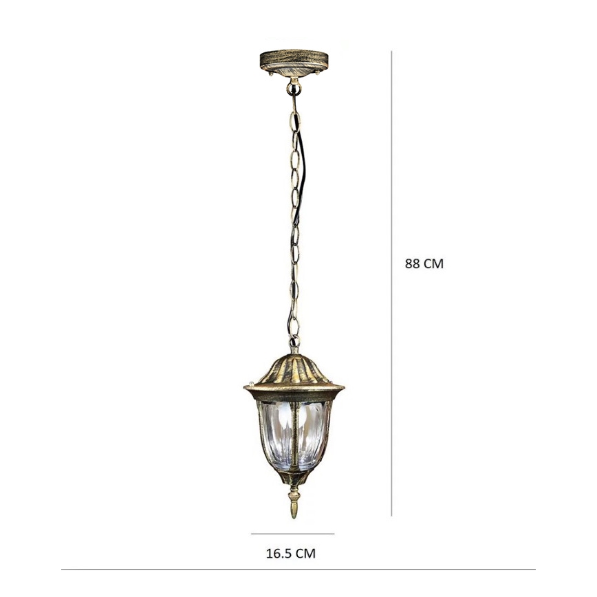 LED Venkovní lustr FLORENCJA 1xE27/10W/230V IP43