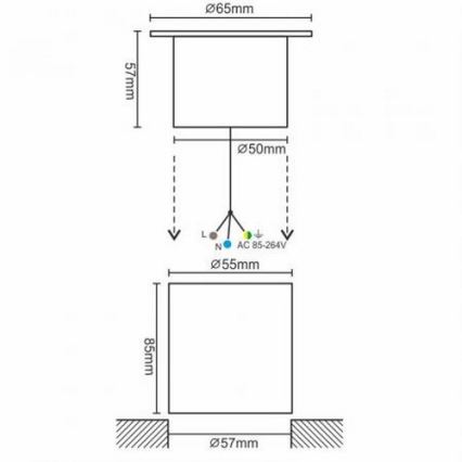 LED Venkovní nájezdové svítidlo LED/4W/85-264V IP67 2800K