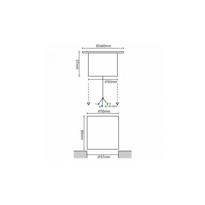 LED Venkovní nájezdové svítidlo LED/4W/85-264V IP67 4000K