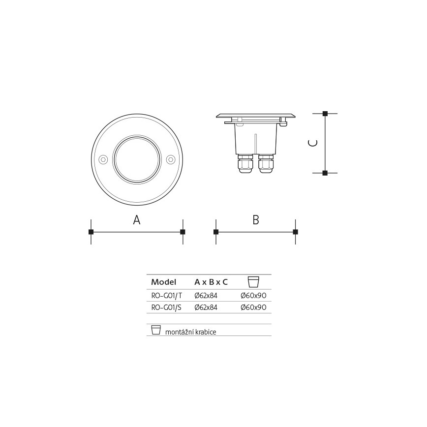 LED Venkovní nájezdové svítidlo ROAD LED/0,5W/230V IP67 3000K