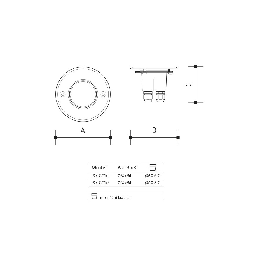 LED Venkovní nájezdové svítidlo ROAD LED/0,5W/230V IP67 6000K