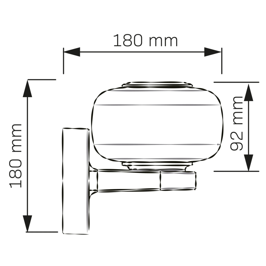 LED Venkovní nástěnná lampa MALAGA LED/12W/230V IP44 černá