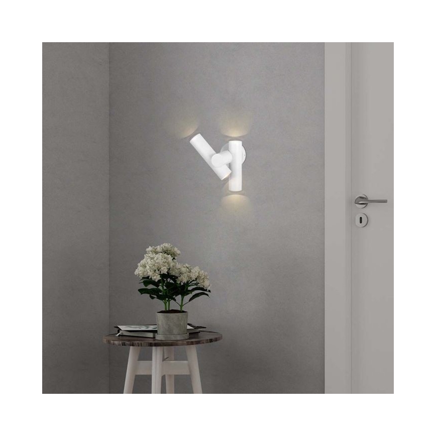 LED Venkovní nástěnné bodové flexibilní svítidlo 2xLED/3W/230V 4000K IP44 bílá