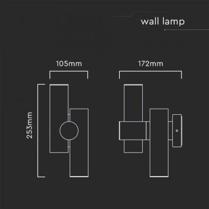 LED Venkovní nástěnné bodové flexibilní svítidlo 2xLED/3W/230V 4000K IP44 bílá