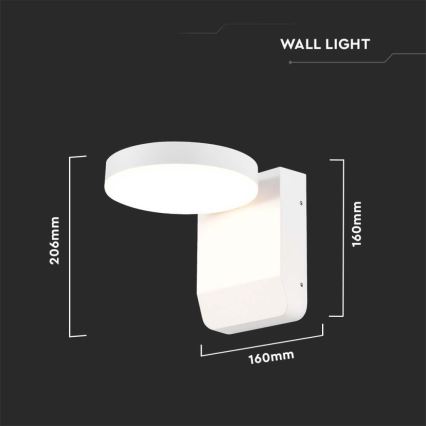 LED Venkovní nástěnné flexibilní svítidlo LED/17W/230V IP65 3000K bílá