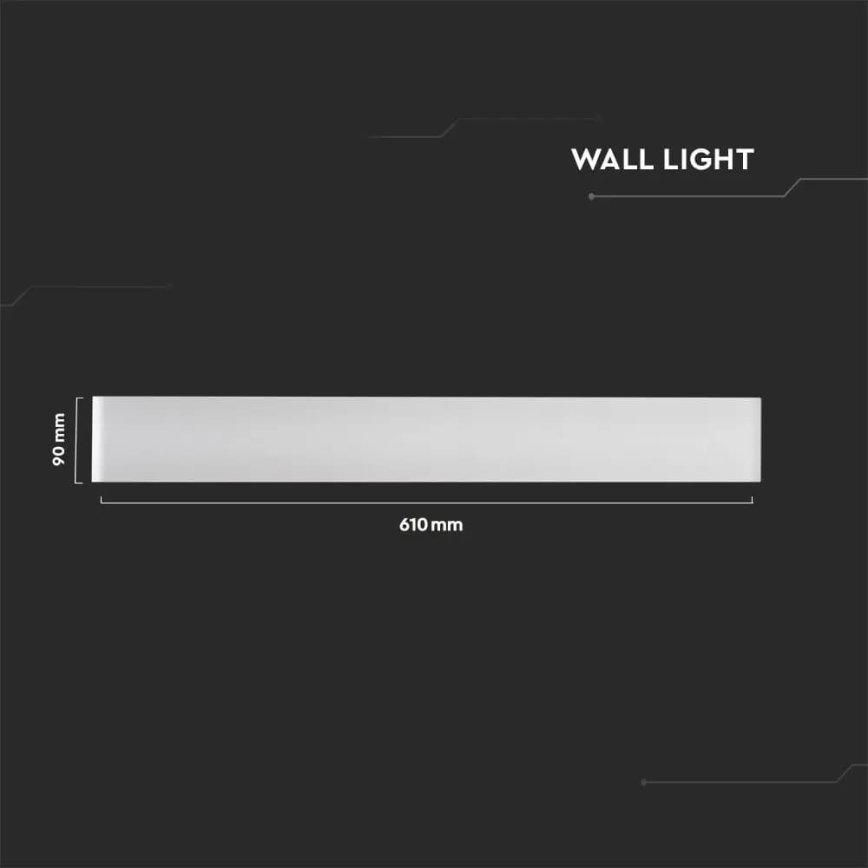 LED Venkovní nástěnné svítidlo 1xLED/20W/230V IP44