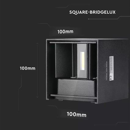 LED Venkovní nástěnné svítidlo 1xLED/6W/230V IP65