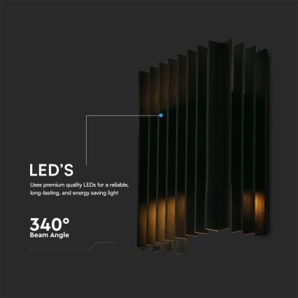 LED Venkovní nástěnné svítidlo 2xLED/6W/230V IP65 3000K