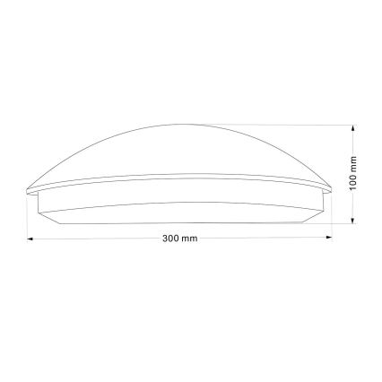 LED Venkovní nástěnné svítidlo ALABAMA LED/12W/230V IP54 černá