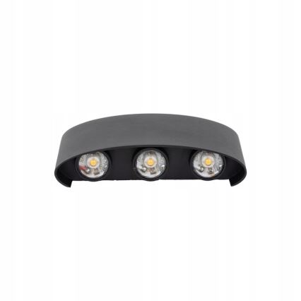 LED Venkovní nástěnné svítidlo ARROW 6xLED/1W/230V IP54 černá
