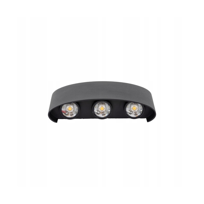 LED Venkovní nástěnné svítidlo ARROW 6xLED/1W/230V IP54 černá