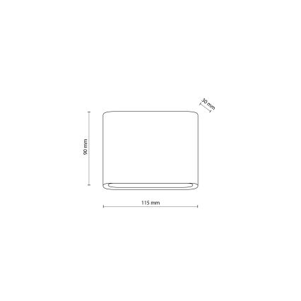 LED Venkovní nástěnné svítidlo ARWENA 2xLED/3W/230V IP54 černá