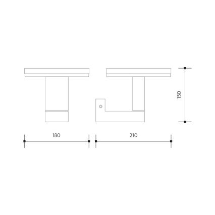LED Venkovní nástěnné svítidlo BARI LED/10W/230V 4000K IP54 antracit