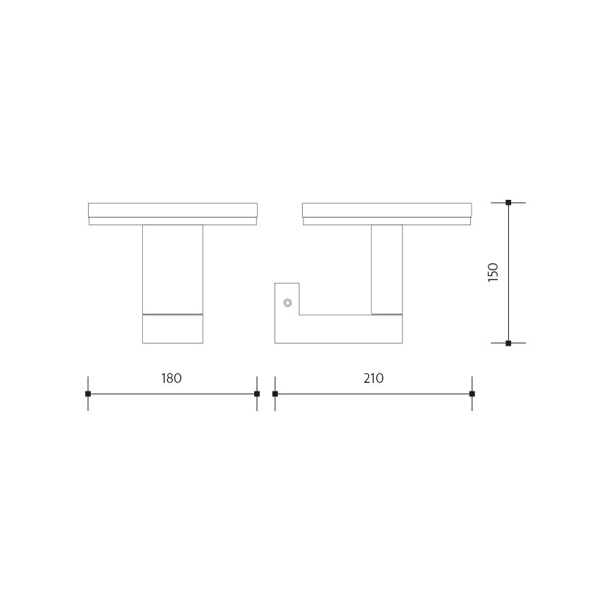 LED Venkovní nástěnné svítidlo BARI LED/10W/230V 4000K IP54 antracit