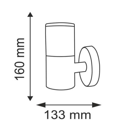 LED Venkovní nástěnné svítidlo COLLUM 1xLED/3,6W/230V IP44