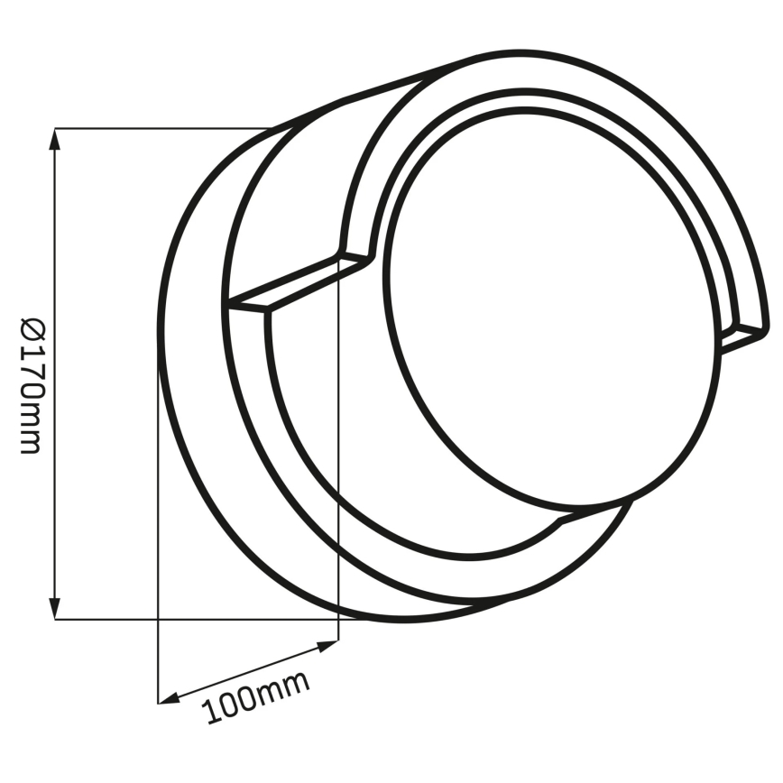 LED Venkovní nástěnné svítidlo ESSEN LED/10W/230V IP44 černá