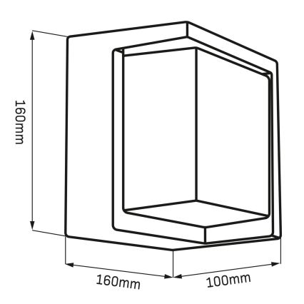LED Venkovní nástěnné svítidlo ESSEN LED/12W/230V IP44 černá