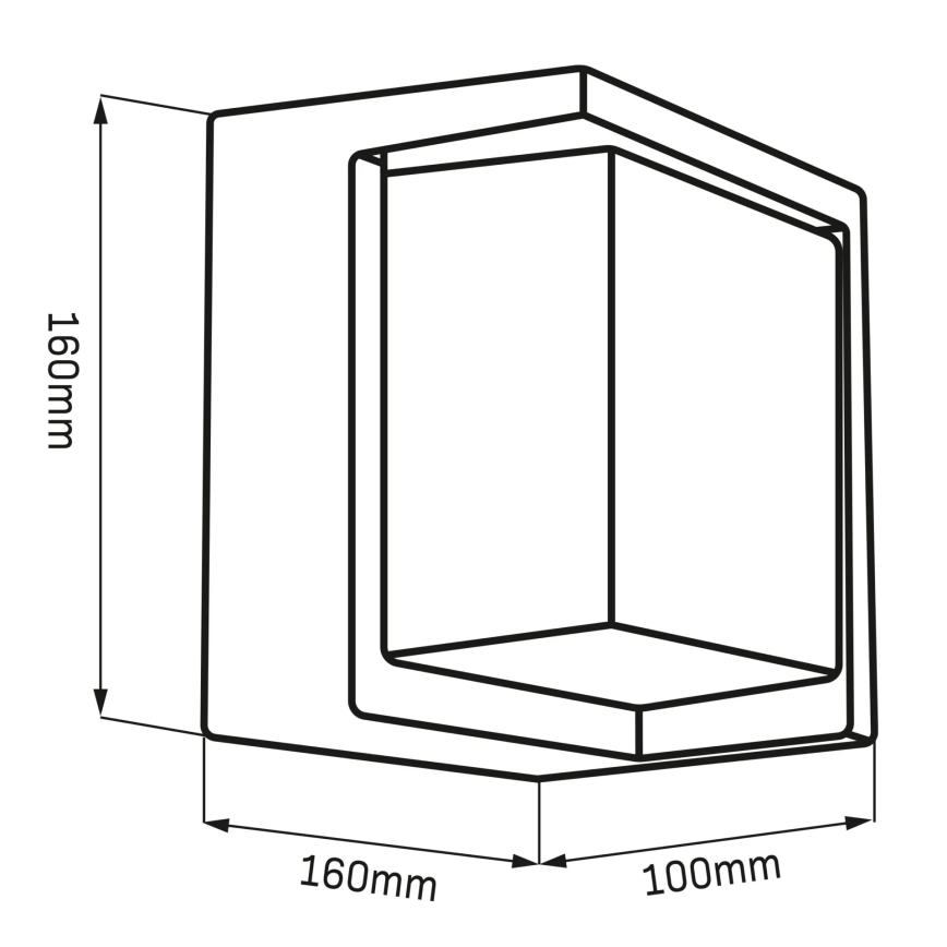LED Venkovní nástěnné svítidlo ESSEN LED/12W/230V IP44 černá