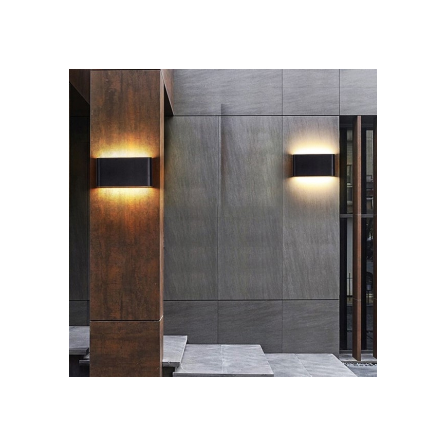 LED Venkovní nástěnné svítidlo FLOW 2xLED/3W/230V IP54 4000K antracit