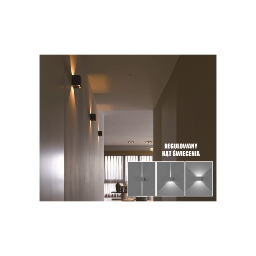 LED Venkovní nástěnné svítidlo KREON 2xLED/3W/230V IP54 4000K černá