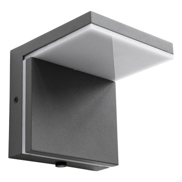 LED Venkovní nástěnné svítidlo LASSAN LED/8W/230V 3000K IP54 antracit