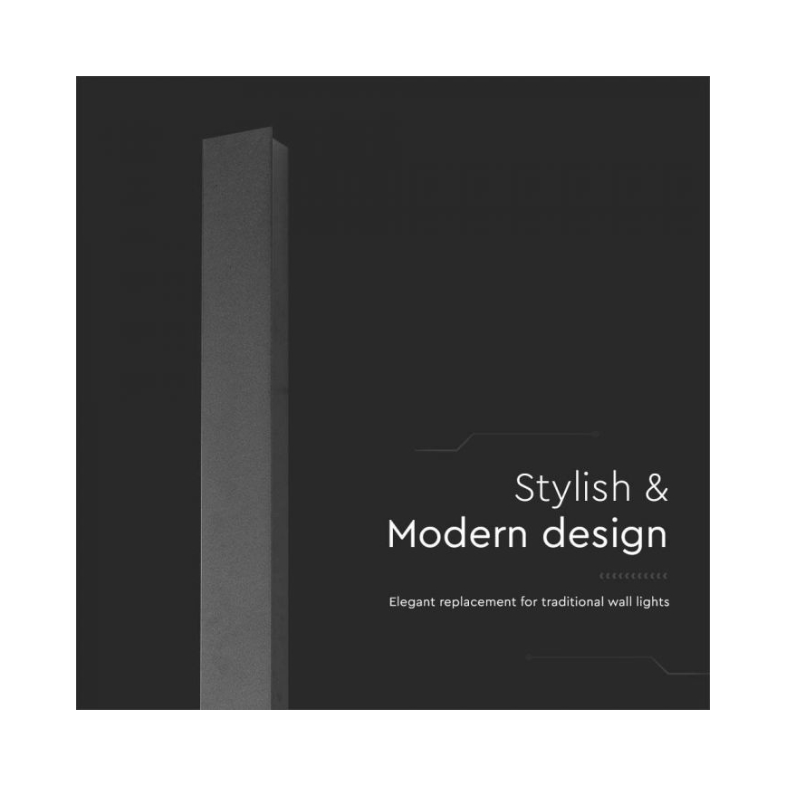 LED Venkovní nástěnné svítidlo LED/10W/230V 4000K IP65 51 cm černá