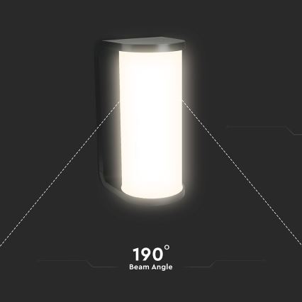 LED Venkovní nástěnné svítidlo LED/12W/230V 3000/4200/6500K IP65 černá