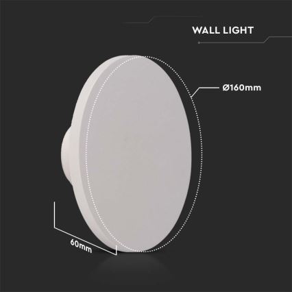 LED Venkovní nástěnné svítidlo LED/12W/230V 3000K IP65 bílá