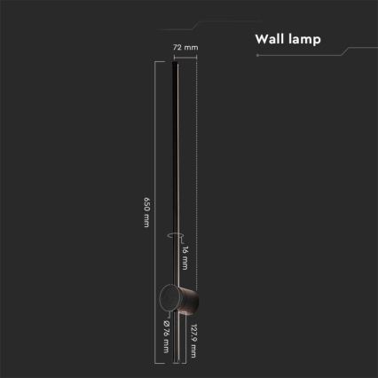 LED Venkovní nástěnné svítidlo LED/12W/230V 3000K IP65 černá