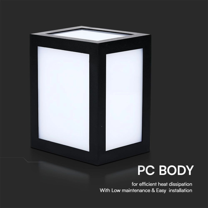 LED Venkovní nástěnné svítidlo LED/12W/230V 3000K IP65 černá