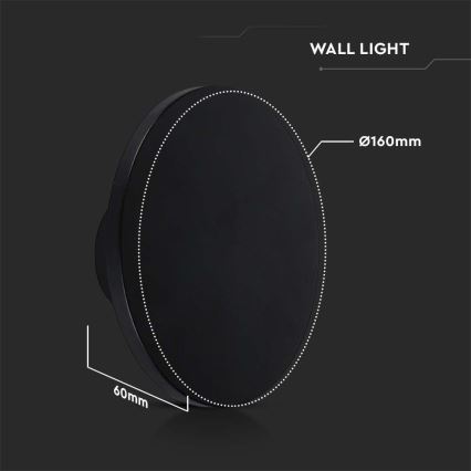 LED Venkovní nástěnné svítidlo LED/12W/230V 4000K IP65 černá
