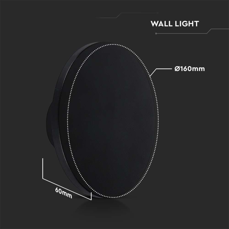 LED Venkovní nástěnné svítidlo LED/12W/230V 4000K IP65 černá