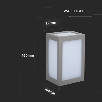 LED Venkovní nástěnné svítidlo LED/12W/230V 4000K IP65