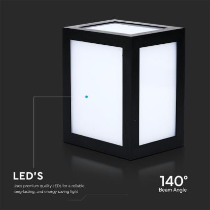 LED Venkovní nástěnné svítidlo LED/12W/230V 6400K IP65 černá