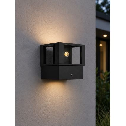 LED Venkovní nástěnné svítidlo LED/12W/230V IP54 černá