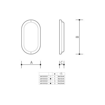 LED Venkovní nástěnné svítidlo LED/12W/230V IP54 černá