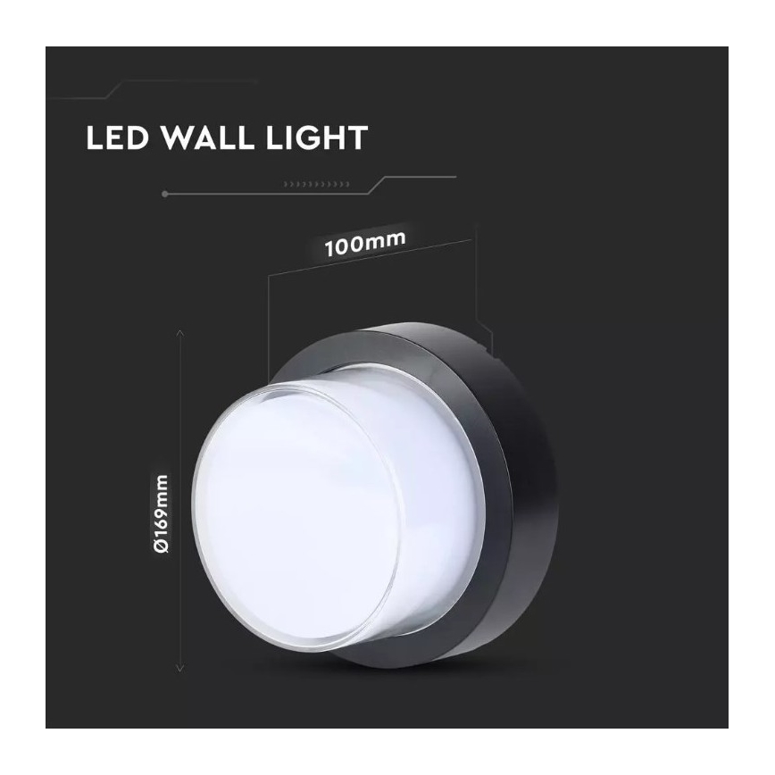 LED Venkovní nástěnné svítidlo LED/12W/230V IP65 3000K