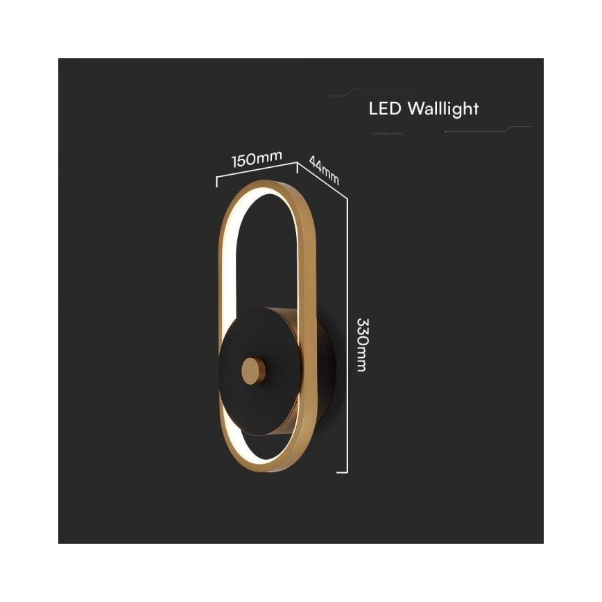 LED Venkovní nástěnné svítidlo LED/15W/230V IP54 4000K mosaz