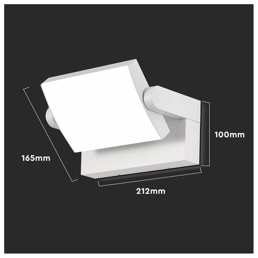LED Venkovní nástěnné svítidlo LED/17W/230V 3000K IP65 bílá