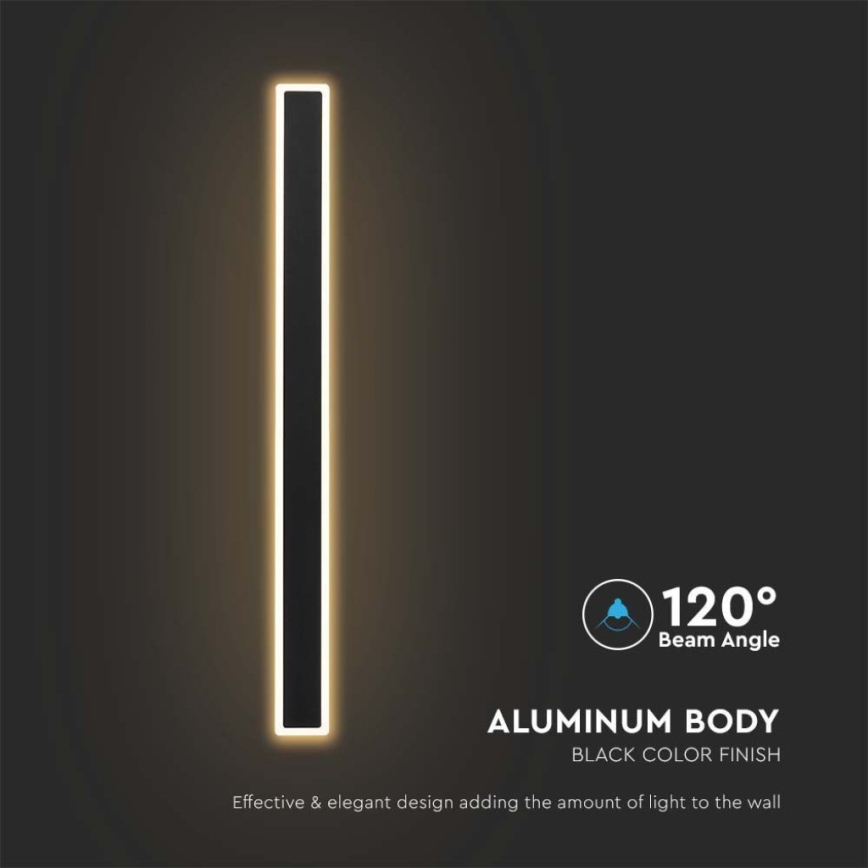 LED Venkovní nástěnné svítidlo LED/17W/230V 3000K IP65 černá